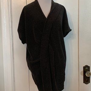 Gray Short Sleeve Gathered Knot H & M Wome…